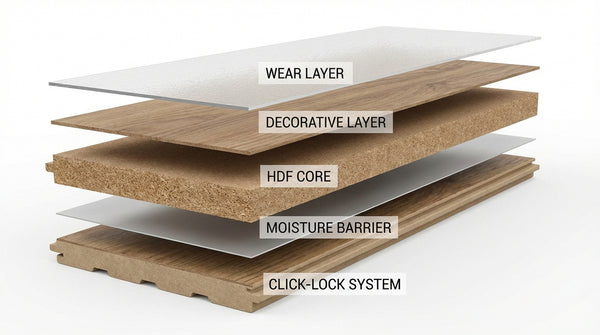 超耐磨地板的 5 層結構解密